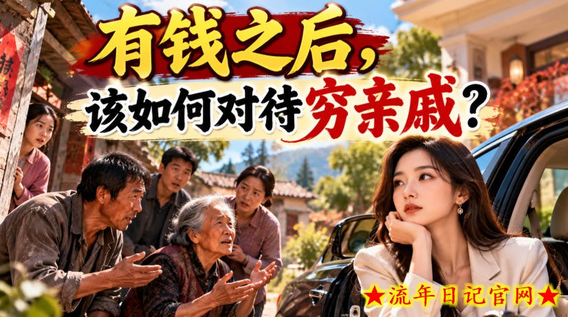 某公众号付费文章:有钱之后,该如何对待穷亲戚?-流年日记
