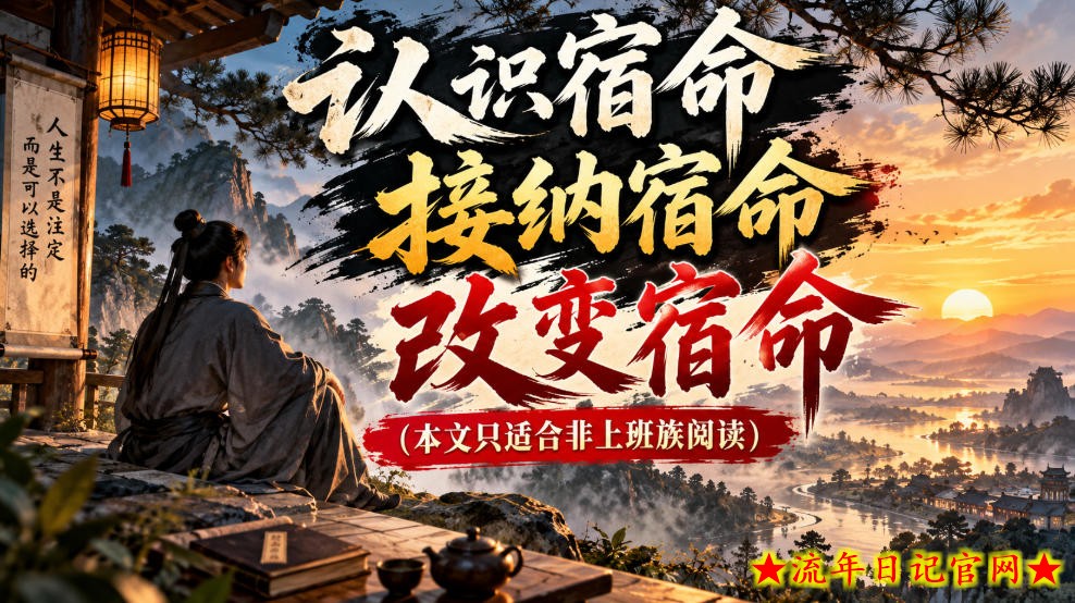 某公众号付费文章:认识宿命,接纳宿命,改变宿命(本文只适合非上班族阅读)-流年日记