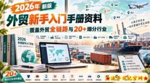 2026年新版外贸新手入门手册资料，覆盖外贸全链路与20+细分行业-流年日记
