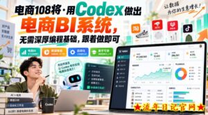 电商108将·用Codex做出电商BI系统,无需深厚编程基础,跟着做即可-流年日记