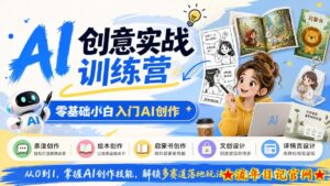 AI创意实战训练营，零基础小白入门AI创作，解锁条漫、绘本、启蒙书、文创、详情页多赛道落地玩法-流年日记