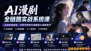 AI漫剧全链路实战系统课｜原创小说、智能剧本、精准分镜、统一画风、成片剪辑、账号变现实操教学-流年日记