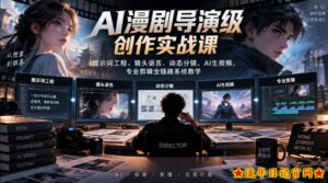 AI漫剧导演级创作实战课｜提示词工程、镜头语言、动态分镜、AI生视频、专业剪辑全链路系统教学-流年日记