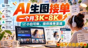 AI生图接单,一个月3K-8K,小白可做,提供接单渠道-流年日记