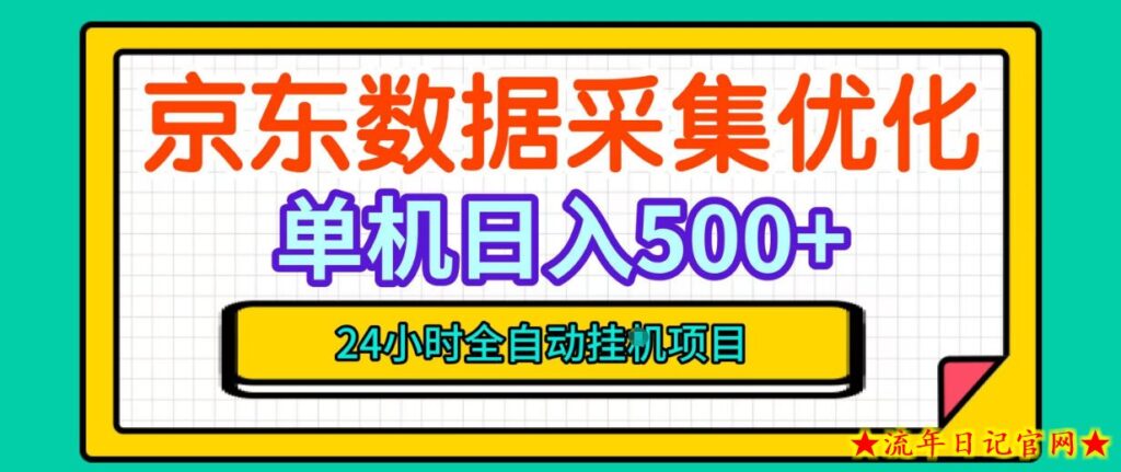纯挂G躺賺!京东数据采集优化,单台500+收益,24小时全自动无需值守-流年日记