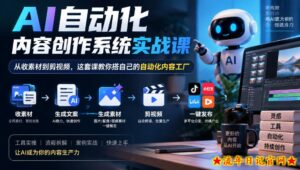 AI自动化内容创作系统实战课，从收素材到剪视频，这套课教你搭自己的自动化内容工厂-流年日记