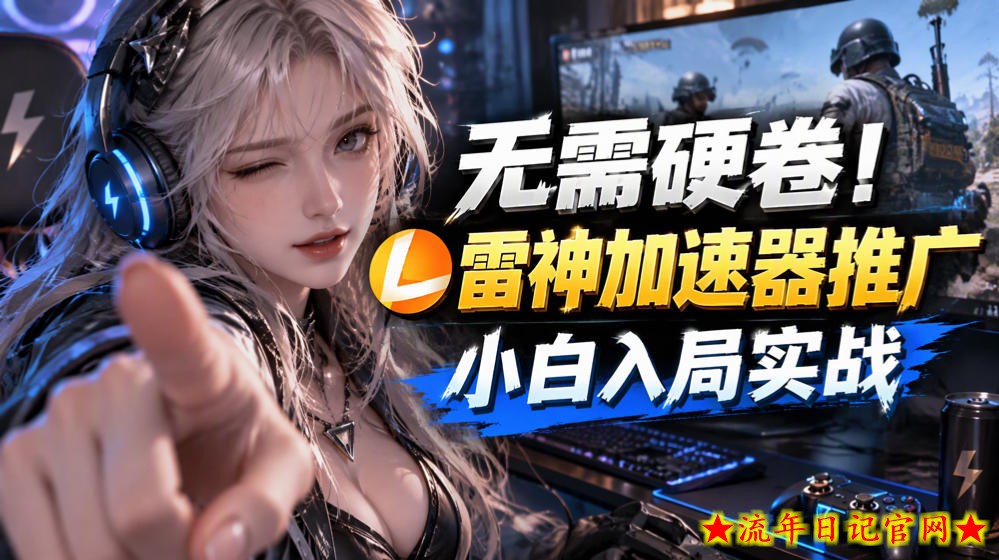无需硬卷!雷神加速器推广,小白入局实战一天也能几十r-流年日记