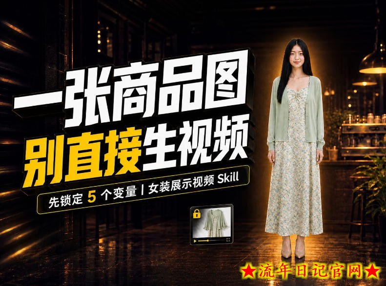 女装AI视频总翻车?问题不在提示词,女装展示视频Skill先锁定5个变量!-流年日记