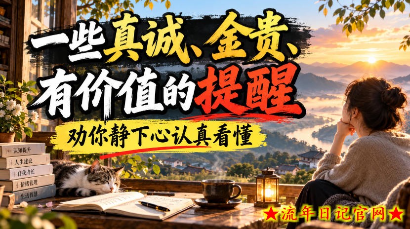 付费文章：一些真诚、金贵、有价值的提醒，劝你静下心认真看懂-流年日记
