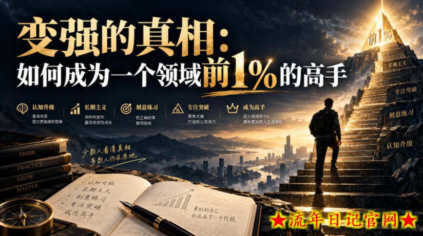 付费文章:变强的真相:如何成为一个领域前1%的高手-流年日记