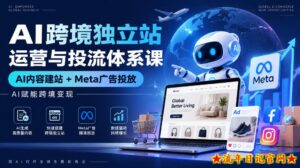 AI跨境独立站运营与投流体系课|AI内容建站+Meta广告投放,AI赋能跨境变现-流年日记