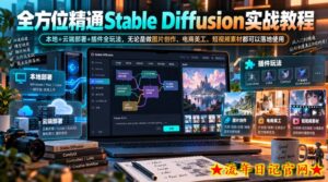全方位精通Stable Diffusion实战教程｜本地+云端部署+插件全玩法，无论是做图片创作、电商美工、短视频素材都可以落地使用-流年日记
