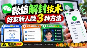 微信解封技术，好友转人脸3种方法，外来技术，有需要自测-流年日记