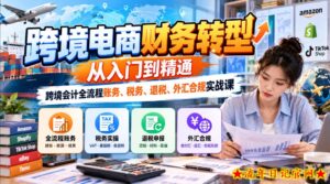 跨境电商财务转型:从入门到精通|跨境会计全流程账务、税务、退税、外汇合规实战课-流年日记