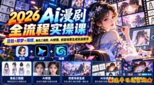 【无水印】2026 AI漫剧全流程实操课｜豆包+即梦+海螺，角色三视图、AI修图、创意场景生成实战教学-流年日记