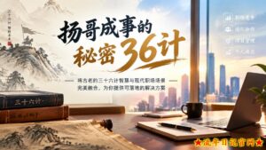 扬哥成事的秘密36计，将古老的三十六计智慧与现代职场场景完美融合，为你提供可落地的解决方案-流年日记