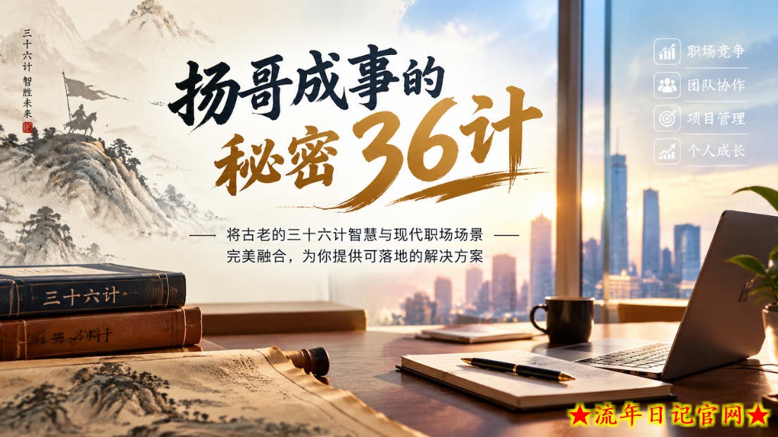 扬哥成事的秘密36计，将古老的三十六计智慧与现代职场场景完美融合，为你提供可落地的解决方案