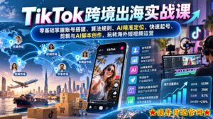 TikTok跨境出海实战课：零基础掌握账号搭建、算法规则、AI精准定位、快速起号、剪辑与AI脚本创作，玩转海外短视频运营-流年日记