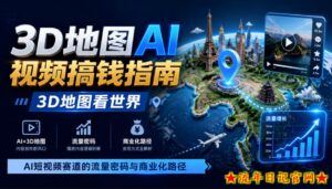 3D地图AI视频搞钱指南,3D地图看世界,AI短视频赛道的流量密码与商业化路径【文档】-流年日记